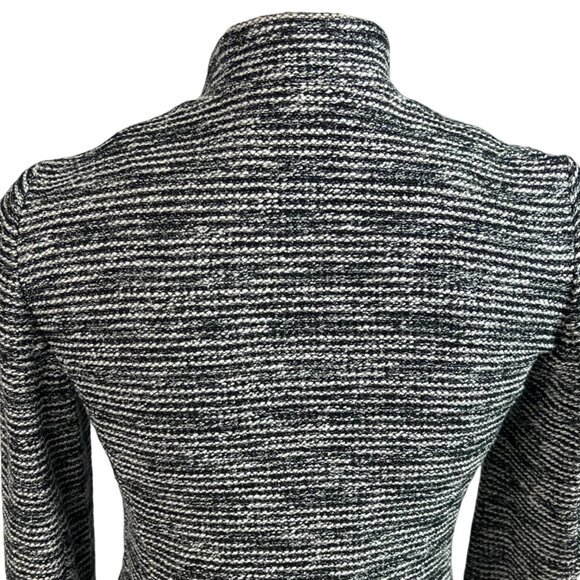 Talbots Petites 2P Berkeley Black & White Tweed Knit Blazer Nubby Cozy - Picture 9 of 11